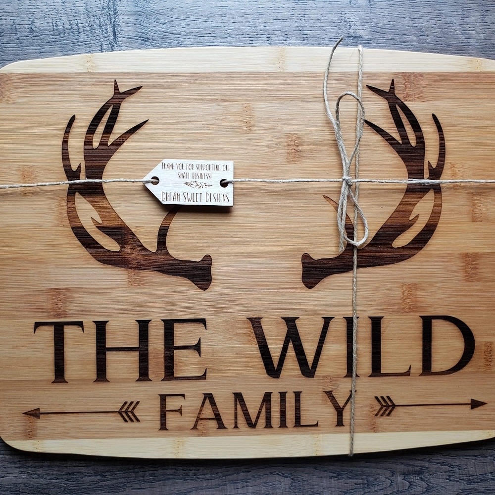 Personalized Engraved Antler Cutting Boards
